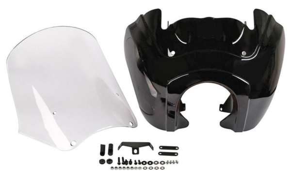 Black T-Sport fairing kit with clear windshield Super Glide T-Sport style fairing
