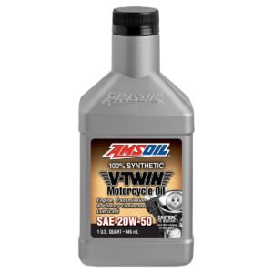 AMSOIL 20W-50 100% Synthetic V-Twin Motorcycle Oil 946 ml